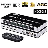 4K Hohe Auflösung: Dieser HDMI-Switcher unterstützt HDMI-Auflösungen von bis zu 4Kx2K@60Hz, abwärtskompatibel mit 4Kx2K@30Hz, 1080p 3D@60Hz, 1080i, 720p; HDMI Pass-Through-Switch unterstützt HDCP 2.2 und HDCP 1.4; Unterstützt 6,0 Gbit/s TMDS/600MHz pro Kanal. Um eine Auflösung von 4K@60Hz anzuzeigen, müssen Sie ein HDMI 2.0-Kabel verwenden und einen Fernseher oder ein Display anschließen, das den HDMI 2.0-Anschluss bereitstellt. HDMI 1.4 liefert nur 4K@30Hz.