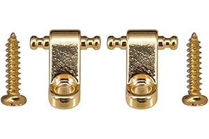 RuiJOTWAT Set of 2 Electric Guitar String Trees Roller Retainer Guides for Fender American Strat Tele ST TL Gold