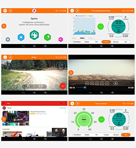 Sportstech F48 Profi Laufband mit 10,1 Zoll Android WiFi 7.75 PS 20 km/h mit Tablethalterung – klappbar - 4