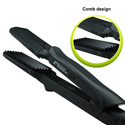 Askliy 4 in 1 Keramik Haarglätter Lockenstäbe, Ionen Haarglätter Mit Schnellaufheizungs Funktion, Stylingbürste Für Glattes Und Geschmeidig Glänzendes Haar, Feuchtigkeitsspendene Beauty Glättbürste Für Schöne Haare, 110-240V Glätteisen Zum Glätten Von Locken - 3