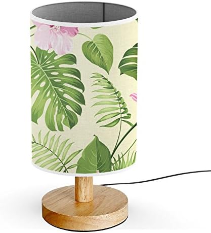 ArtsyLight - Wood Base 5W LED USB powered Decoration Desk / Table / Bedside Lamp [ Pink Green Jungle Bush ]