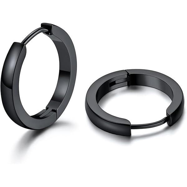 Boucles D'oreilles Créoles Femme En Argent 925 - 14/16/18/20mm, Plaqué Or Ou Noir - Petits Anneaux Discrets Et Chic