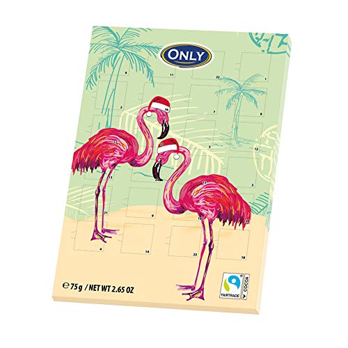 Preisvergleich Produktbild Adventskalender mit Milchschokolade FLAMINGO CHRISTMAS (75 Gramm) WEIHNACHTEN - HIGHLIGHT