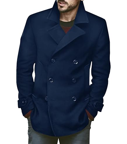 Trench Doppiopetto Uomo - Giacca Lunga Antivento Con Cintura, Per Primavera E Autunno - Foto 9