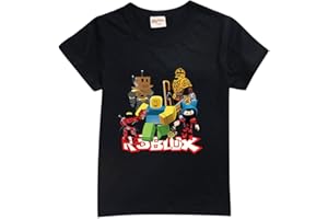 TEMOLIE Roblox koszulka letnia chłopcy dziewczęta czarna bluza dla dzieci i nastolatków 3-12 lat fani gracza odzież prezenty
