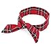 Red Tartan Retro Wired Headband