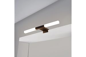 DEELUX LED Luz Espejo 28cm 5W 600 Lúmenes,Lámpara Espejo Baño Blanco Natural 4000K,Apliques Espejo de Baño,lampara pared IP44 Impermeable 230v