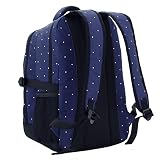 Damero Wickeltasche Rucksack Reisetasche mit Wickelauflage,Blau mit Punkt) - 4