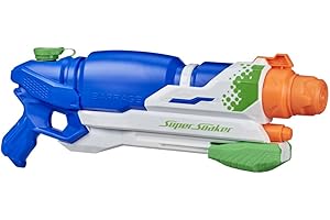 Super Soaker Barrage Wasserpistole drei Spritzmodi bis zu 11,5 Meter Reichweite riesiger 2,4L Wassertank einfaches Auffüllen