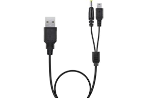 Mcbazel 2-i-1 USB-laddningskabel för PSP 1000/2000/3000/PS3