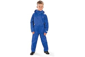 Expert Workwear Kids Waterproof Jacket and Trouser Set Boys Girls Hooded Rain Suit Windproof Childrens Unisex
