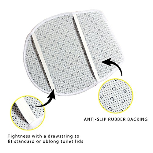 Richoose 3 Stück Toiletten-Abdeckung Set Bad WC Set Sitzbezug (Bad Teppich + Pedestal Teppich + Toilettensitzabdeckung), eine Vielzahl von Mustern optional - 5