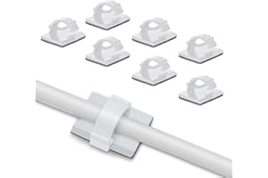 Elfcam® - Clips de Câble Adhésif Réglable pour Gestion de Câble à Fibre Optique, Attache Fil et le Cordon dans la Maison ou le Bureau (Lot de 50)