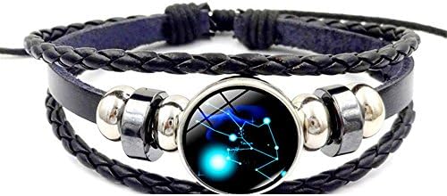 KOMO 12 constellations lear hand strap fashion personality boys hand ring simple tide of men's bracelet, Taurus