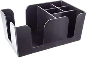 TableCraft - Organiser per banco bar, in plastica, colore: nero