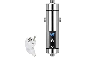 Btstil Elektronischer Durchlauferhitzer Mini Warmwasserbereiter 3,5kW Durchlauferhitzer Dusche für Badezimmer Küche…