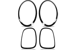 QCWWY Autres Accessoires, Garnitures de Couverture de Contour pour F55 F56 F57 One S Jcw 2014 + Feu Arrière de Phare Noir Brillant pour F55 F56 F57 One S Jcw 2014+