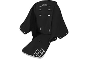 Maclaren Asiento Techno XT, Asiento Reemplazable y lavable a máquina que se adapta a los Buggies Techno XT, Negro/ Plateado