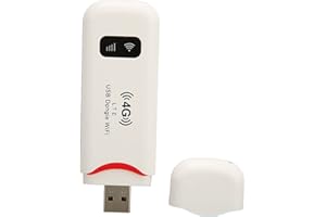 PAVV Wireless 4G Network Router, Pocket LTE USB Internet Hotspot with SIM Card Slot, Download 150Mbps, Upload 50Mbps, 10 User Connect, Mobile Travel WiFi Modem Dongle for Phone Computer