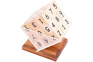 Engelhart - 340400- Sudoku in box - Difficult wooden puzzle - 27 pieces - solution in game - 1 player
