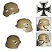 Produktbild Stahlhelm M35 mit Abzeichen "Heer" Wüsten Ausführung - 3er Set Dark Tan - custom Wehrmacht Helm für LEGO Figuren