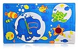 Casadamia Badematte für Kinder anti-rutsch Badewannenmatte für Babys | ideale Größe 40 x 70cm | PVC rutschfeste Badewannen-einlage mit Wärmeindikator für ideale Badetemperatur