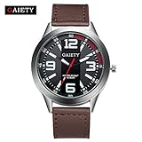 Herren Armbanduhr ALIKEEY Retro-Leder-Uhr-Edelstahl-Leder-Analog-Quarzuhren des Entwurfs-Luxus-Männer Quarzuhr Männer Edelstahl Mesh Business Fashion Armbanduhr Mann Runde