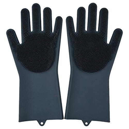Preisvergleich Produktbild JLKPBX wasserdichte und langlebige Handschuhe der Hochtemperaturhauptküchehandschuh-Ha... verletzt Nicht Handwaschungshaustierautowäschebadez... schwarz