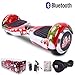 Produktbild Cool&Fun Bluetooth Hover Board Elektro Scooter E-Balance Board E-Skateboard 6,5 Dual System(C-Red)