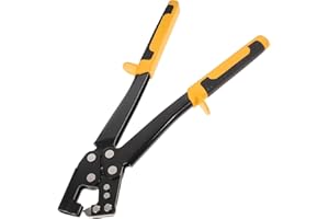 7E TRADING Stahlbolzen-Crimper, Handkiel-Metall-Stanzschloss-Trockenbau-Handwerkzeug, Hohe Festigkeit Und Kraftaufwand, Leichte Stahlkiel-Feststanzzange, Praktisch Für Den Bau in Häusern, Büros Usw.