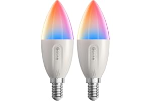 Govee Smarte Glühbirne E14, RGBWW LED Lampe, Funktionieren mit Matter, Alexa, Google Assistant, Smart Bulb E14 Glühbirne 450LM, dimmbare mit 16 Millionen DIY-Farben, 54 Szenen, 2 Stück