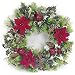 Produktbild Endless Creations Weihnachtskranz, künstlich, mit rotem Weihnachtsstern, für Verwendung in Innen- und Außenbereichen, Durchmesser 40,6 cm