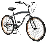 Critical Cycles Men's 2371 Bike, Graphite/Orange, 7-Speed/26-inch