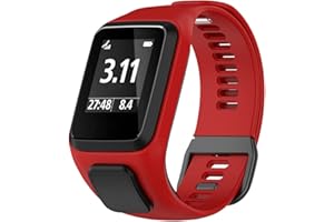 Kobmand Pulsera Compatible TomTom Correa,Pulsera de Silicona de Repuesto para Tomtom Runner 2/Runner 3/Spark 3/Adventurer/Golfer 2