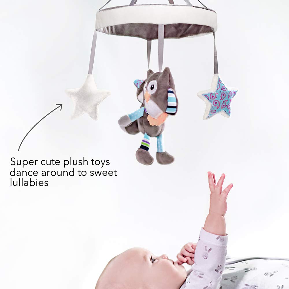 nuby little fox cot mobile