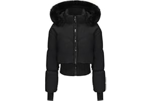Zeiayuas Winterjacke Damen Winter Warm Daunenjacke Bequeme Weich Wintermantel mit ReißVerschluss Einfarbig Lässig ÜBergangsjacke Klassische Vintage Pufferjacke Langarm Kurz DaunenmäNtel Outdoorjacke
