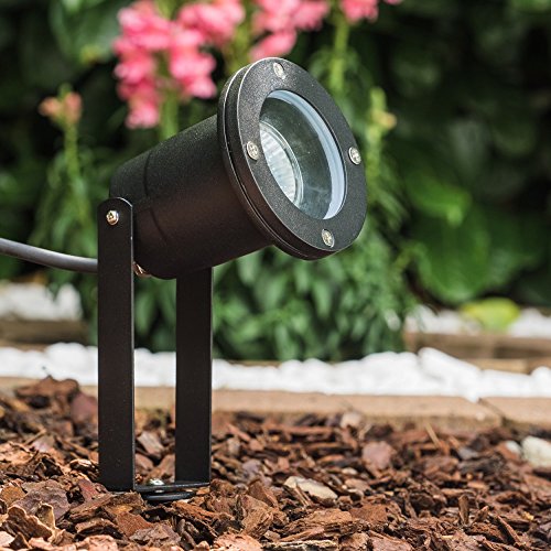 Gartenstrahler in Schwarz – Gartenbeleuchtung – Terrassenbeleuchtung – Gartenspot – Teichbeleuchtung – Wegelicht für gemütliche Abende im Freien - 4