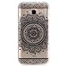 Produktbild KSHOP TPU Silikon Hülle für Samsung Galaxy J3(2015) Handyhülle Schale Etui Protective Case Cover dünn mit Drucken Muster - indisches Heilige Blume Mandala Schwarz