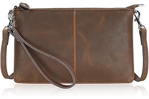 befen Leather Wristlet Clutch Wallet Slim Purse and Handbags Small Envelope Crossbody Bags for Women
