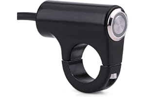 EVGATSAUTO Motorcycle Handlebar Switch Handlebar Mount Switch for 22mm Bike ATV Handlebar Push Button Headlight Brake Fog Lights ON/OFF Model A Blue Ray Version