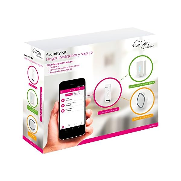Woxter Domotify  Security Kit - Kit de seguridad domótica de Domotify, incluye Gateway, Sensor de Movimiento y Sensor de Puertas/Ventanas, Domótica inalámbrica