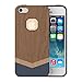 Produktbild iPhone 5S Fall, iPhone 5 Fall, slicoo® Einzigartige Handgemachte Natürliches Holz Slim Hard Cover Schutzhülle für Apple iPhone 5/iPhone 5S [Lebenslange Garantie] (schwarz walnuss)