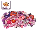 Material: Holz Eichhorn 100003425 - Holzperlen-Set Buchstaben, ca. 190-tlg., bunt, versch. Farben und Formen, inkl. Schnüren und Verschlüssen, Ahornholz