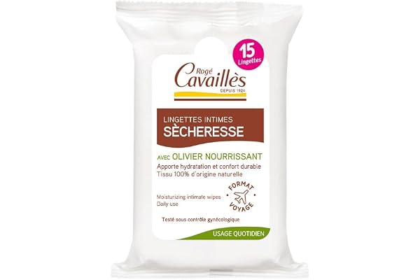 Rogé Cavaillès lingettes intime hydratantes 15 lingettes