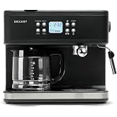 Dexart DX-1341 Home Barista 3-in-1 Filter Coffee and Espresso Machine, Black