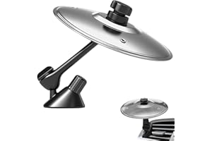 HUVZOR 1 pièce Car Crash Cymbals Air Vent,Mini Cymbale de Voiture,Cymbale pour voiture, décoration de ventilation de voiture, pour tous les types de véhicules(Argent)