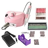 KKmoon 30000r Ponceuse à Ongle Manucure Pédicure Machine Professionnel Electrique, Kit de Polissage des Ongles, Manucure Machine Ongles Électrique Mini Pédicure Nail Art Outil JMD-202