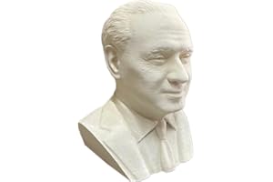 Fanuli manufatti - Busto di Silvio Berlusconi Altezza 30 cm Grande in cemento bianco e polvere di marmo, Per Interno o Esterno