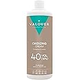 Valquer Stabilized Hydrogen Peroxide Cream 40 Volume 12%, Oxidizer for Permanent Hair Coloring and Bleaching. Vegan Formulation with Natural Ingredients. Professional Use. 1L.