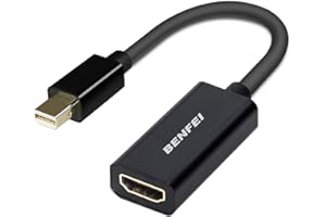 BENFEI Adaptateur Mini DisplayPort vers HDMI, convertisseur Thunderbolt vers HDMI plaqué Or Compatible pour MacBook Pro, MacBook Air, Mac Mini, Microsoft Surface Pro 3/4, etc.